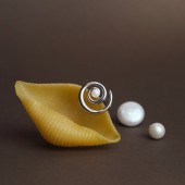 Brosa argint cu perla naturala alba DiAmanti SK25368BR_W-G Brosa argint cu perla naturala alba DiAmanti SK25368BR_W-G